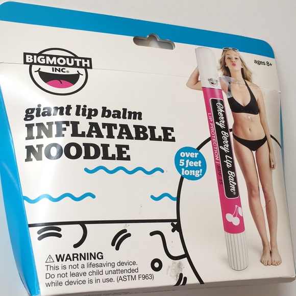 POOL TOY inflatable 5 ft lip Balm floating noodle - Picture 6 of 6